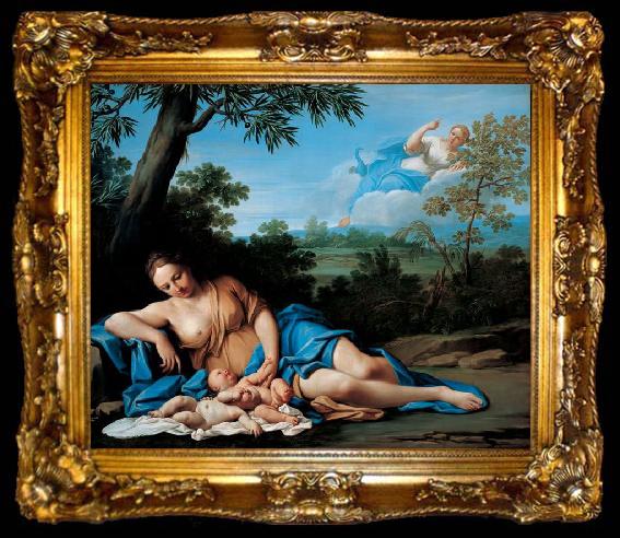 framed  BASSETTI, Marcantonio Die Geburt des Apollo und der Diana, ta009-2